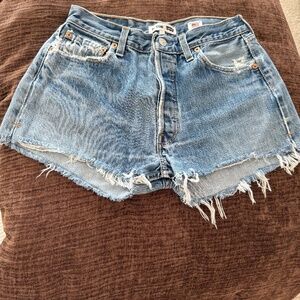 Re Done Denim Shorts - Medium Wash